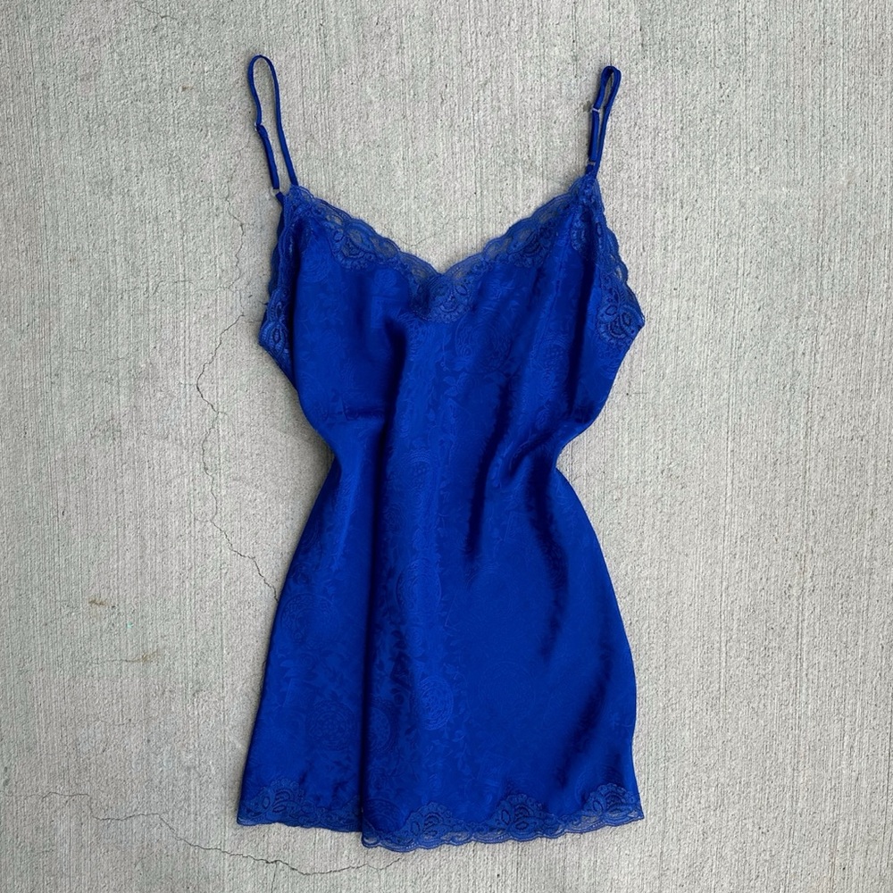 vintage gold label victoria’s secret blue slip